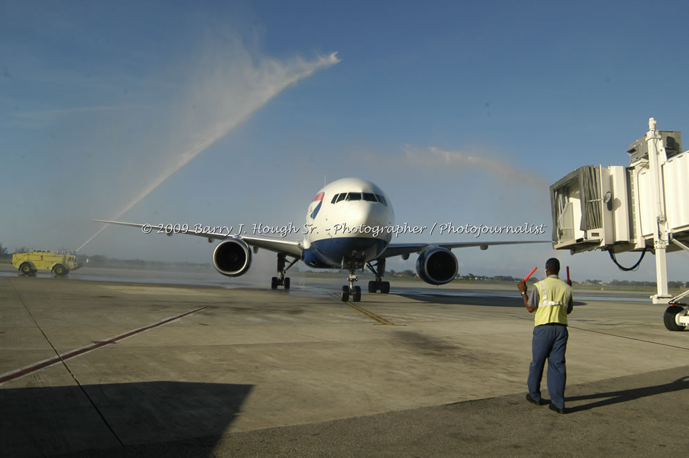  British Airways Inaugurates New Scheduled Service from London Gatwick Airport to Sangster International Airport, Montego Bay, Jamaica, Thursday, October 29, 2009 - Photographs by Barry J. Hough Sr. Photojournalist/Photograper - Photographs taken with a Nikon D70, D100, or D300 - Negril Travel Guide, Negril Jamaica WI - http://www.negriltravelguide.com - info@negriltravelguide.com...!