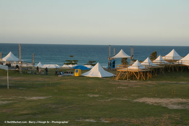 The Aqueduct Venue Under Construction - Monday, January 22th - 10th Anniversary - Air Jamaica Jazz & Blues Festival 2007 - The Art of Music - Tuesday, January 23 - Saturday, January 27, 2007, The Aqueduct on Rose Hall, Montego Bay, Jamaica - Negril Travel Guide, Negril Jamaica WI - http://www.negriltravelguide.com - info@negriltravelguide.com...!