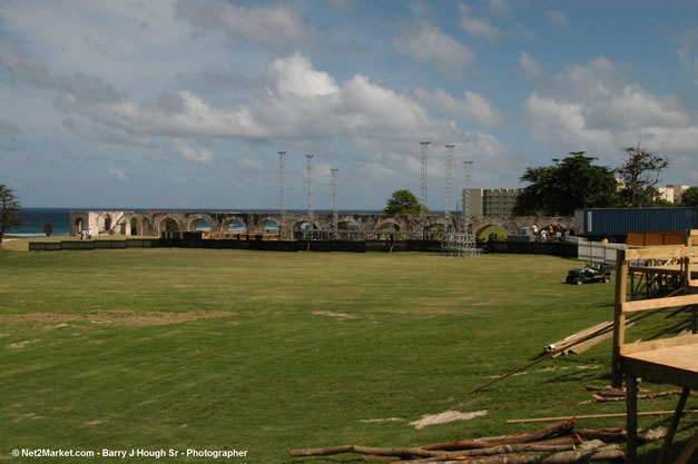 The Aqueduct Venue Under Construction - Thursday, January 18th - 10th Anniversary - Air Jamaica Jazz & Blues Festival 2007 - The Art of Music - Tuesday, January 23 - Saturday, January 27, 2007, The Aqueduct on Rose Hall, Montego Bay, Jamaica - Negril Travel Guide, Negril Jamaica WI - http://www.negriltravelguide.com - info@negriltravelguide.com...!