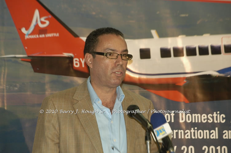 Jamaica Air Shuttle Launch @ MBJ Airports Limited, Wednesday, January 20, 2010, Sangster International Airport, Montego Bay, St. James, Jamaica W.I. - Photographs by Net2Market.com - Barry J. Hough Sr, Photographer/Photojournalist - The Negril Travel Guide - Negril's and Jamaica's Number One Concert Photography Web Site with over 40,000 Jamaican Concert photographs Published -  Negril Travel Guide, Negril Jamaica WI - http://www.negriltravelguide.com - info@negriltravelguide.com...!