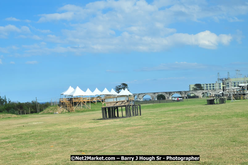 Preparations at the Venue - Jamaica Jazz and Blues Festival 2009, Thursday, January 15, 2009 - Venue at the Aqueduct on Rose Hall Resort &amp; Country Club, Montego Bay, Jamaica - Thursday, January 22 - Saturday, January 24, 2009 - Photographs by Net2Market.com - Barry J. Hough Sr, Photographer/Photojournalist - Negril Travel Guide, Negril Jamaica WI - http://www.negriltravelguide.com - info@negriltravelguide.com...!