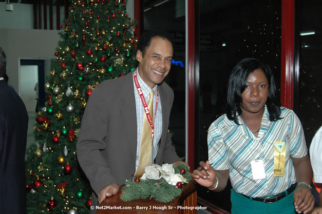 Minister of Tourism, Hon. Edmund Bartlett - Director of Tourism, Basil Smith, and Mayor of Montego Bay, Councilor Charles Sinclair Launch of Winter Tourism Season at Sangster International Airport, Saturday, December 15, 2007 - Sangster International Airport - MBJ Airports Limited, Montego Bay, Jamaica W.I. - Photographs by Net2Market.com - Barry J. Hough Sr, Photographer - Negril Travel Guide, Negril Jamaica WI - http://www.negriltravelguide.com - info@negriltravelguide.com...!