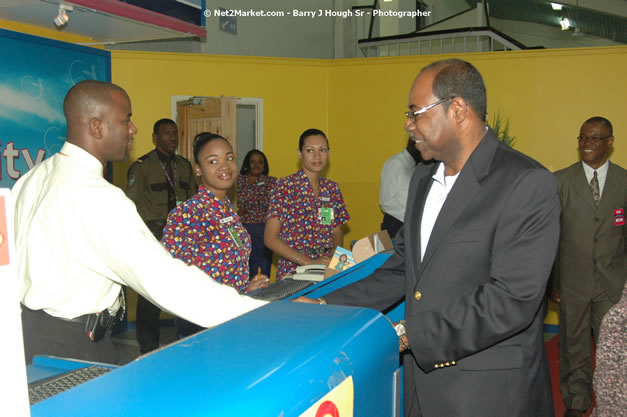 Minister of Tourism, Hon. Edmund Bartlett - Director of Tourism, Basil Smith, and Mayor of Montego Bay, Councilor Charles Sinclair Launch of Winter Tourism Season at Sangster International Airport, Saturday, December 15, 2007 - Sangster International Airport - MBJ Airports Limited, Montego Bay, Jamaica W.I. - Photographs by Net2Market.com - Barry J. Hough Sr, Photographer - Negril Travel Guide, Negril Jamaica WI - http://www.negriltravelguide.com - info@negriltravelguide.com...!