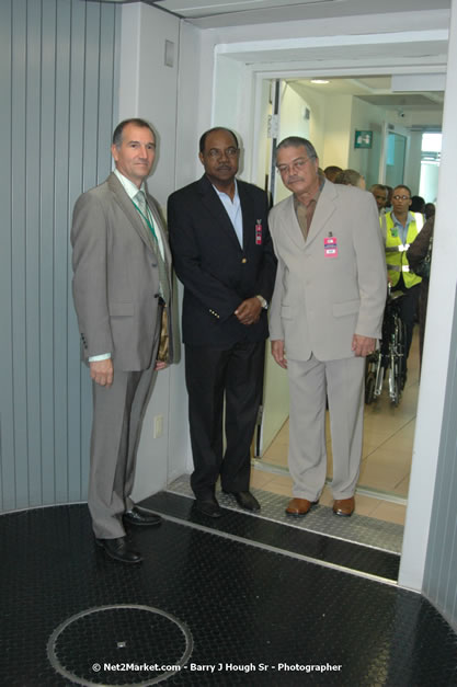 Minister of Tourism, Hon. Edmund Bartlett - Director of Tourism, Basil Smith, and Mayor of Montego Bay, Councillor Charles Sinclair Launch of Winter Tourism Season at Sangster International Airport, Saturday, December 15, 2007 - Sangster International Airport - MBJ Airports Limited, Montego Bay, Jamaica W.I. - Photographs by Net2Market.com - Barry J. Hough Sr, Photographer - Negril Travel Guide, Negril Jamaica WI - http://www.negriltravelguide.com - info@negriltravelguide.com...!