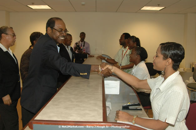 Minister of Tourism, Hon. Edmund Bartlett - Director of Tourism, Basil Smith, and Mayor of Montego Bay, Councillor Charles Sinclair Launch of Winter Tourism Season at Sangster International Airport, Saturday, December 15, 2007 - Sangster International Airport - MBJ Airports Limited, Montego Bay, Jamaica W.I. - Photographs by Net2Market.com - Barry J. Hough Sr, Photographer - Negril Travel Guide, Negril Jamaica WI - http://www.negriltravelguide.com - info@negriltravelguide.com...!