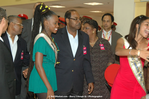 Minister of Tourism, Hon. Edmund Bartlett - Director of Tourism, Basil Smith, and Mayor of Montego Bay, Councillor Charles Sinclair Launch of Winter Tourism Season at Sangster International Airport, Saturday, December 15, 2007 - Sangster International Airport - MBJ Airports Limited, Montego Bay, Jamaica W.I. - Photographs by Net2Market.com - Barry J. Hough Sr, Photographer - Negril Travel Guide, Negril Jamaica WI - http://www.negriltravelguide.com - info@negriltravelguide.com...!