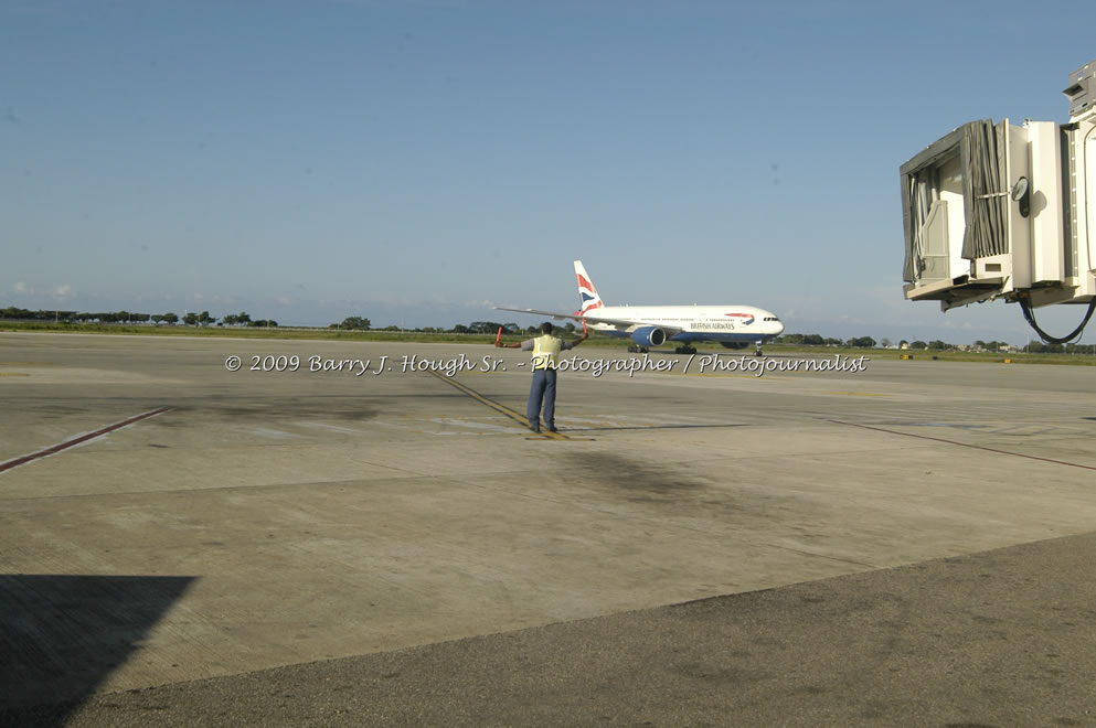  British Airways Inaugurates New Scheduled Service from London Gatwick Airport to Sangster International Airport, Montego Bay, Jamaica, Thursday, October 29, 2009 - Photographs by Barry J. Hough Sr. Photojournalist/Photograper - Photographs taken with a Nikon D70, D100, or D300 - Negril Travel Guide, Negril Jamaica WI - http://www.negriltravelguide.com - info@negriltravelguide.com...!