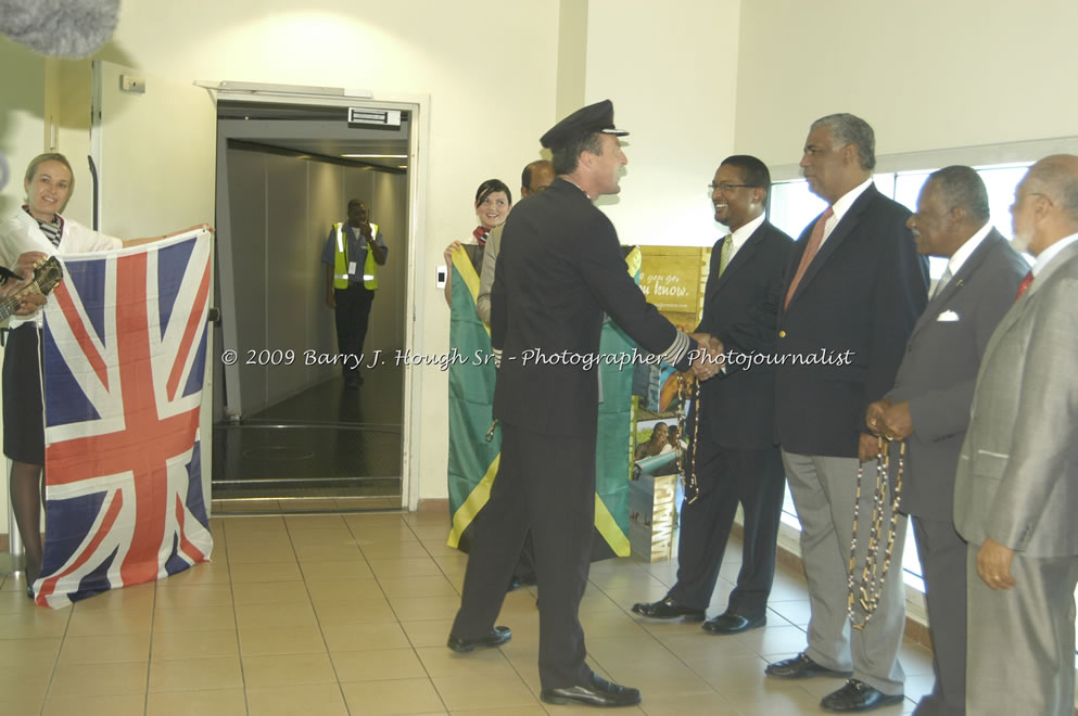  British Airways Inaugurates New Scheduled Service from London Gatwick Airport to Sangster International Airport, Montego Bay, Jamaica, Thursday, October 29, 2009 - Photographs by Barry J. Hough Sr. Photojournalist/Photograper - Photographs taken with a Nikon D70, D100, or D300 - Negril Travel Guide, Negril Jamaica WI - http://www.negriltravelguide.com - info@negriltravelguide.com...!