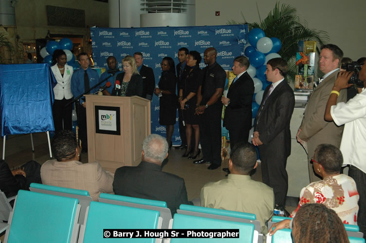 JetBue Airways' Inaugural Air Service between Sangster International Airport, Montego Bay and John F. Kennedy Airport, New York at MBJ Airports Sangster International Airport, Montego Bay, St. James, Jamaica - Thursday, May 21, 2009 - Photographs by Net2Market.com - Barry J. Hough Sr, Photographer/Photojournalist - Negril Travel Guide, Negril Jamaica WI - http://www.negriltravelguide.com - info@negriltravelguide.com...!