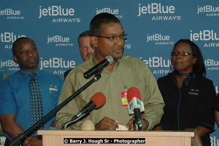 JetBue Airways' Inaugural Air Service between Sangster International Airport, Montego Bay and John F. Kennedy Airport, New York at MBJ Airports Sangster International Airport, Montego Bay, St. James, Jamaica - Thursday, May 21, 2009 - Photographs by Net2Market.com - Barry J. Hough Sr, Photographer/Photojournalist - Negril Travel Guide, Negril Jamaica WI - http://www.negriltravelguide.com - info@negriltravelguide.com...!