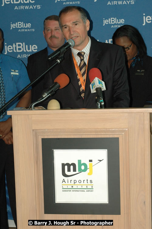 JetBue Airways' Inaugural Air Service between Sangster International Airport, Montego Bay and John F. Kennedy Airport, New York at MBJ Airports Sangster International Airport, Montego Bay, St. James, Jamaica - Thursday, May 21, 2009 - Photographs by Net2Market.com - Barry J. Hough Sr, Photographer/Photojournalist - Negril Travel Guide, Negril Jamaica WI - http://www.negriltravelguide.com - info@negriltravelguide.com...!