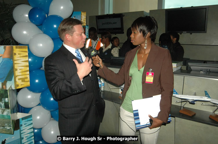 JetBue Airways' Inaugural Air Service between Sangster International Airport, Montego Bay and John F. Kennedy Airport, New York at MBJ Airports Sangster International Airport, Montego Bay, St. James, Jamaica - Thursday, May 21, 2009 - Photographs by Net2Market.com - Barry J. Hough Sr, Photographer/Photojournalist - Negril Travel Guide, Negril Jamaica WI - http://www.negriltravelguide.com - info@negriltravelguide.com...!