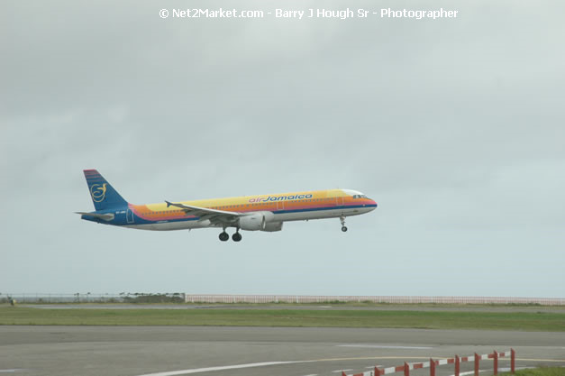 Air Jamaica Airline - Landing & Take Off - MBJ Airports Limited - Sangster International Airport - Domestic Terminal - Montego Bay, St James, Jamaica W.I. - MBJ Limited - Transforming Sangster International Airport into a world class facility - Photographs by Net2Market.com - Negril Travel Guide, Negril Jamaica WI - http://www.negriltravelguide.com - info@negriltravelguide.com...!