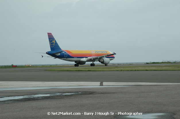 Air Jamaica Airline - Landing & Take Off - MBJ Airports Limited - Sangster International Airport - Domestic Terminal - Montego Bay, St James, Jamaica W.I. - MBJ Limited - Transforming Sangster International Airport into a world class facility - Photographs by Net2Market.com - Negril Travel Guide, Negril Jamaica WI - http://www.negriltravelguide.com - info@negriltravelguide.com...!