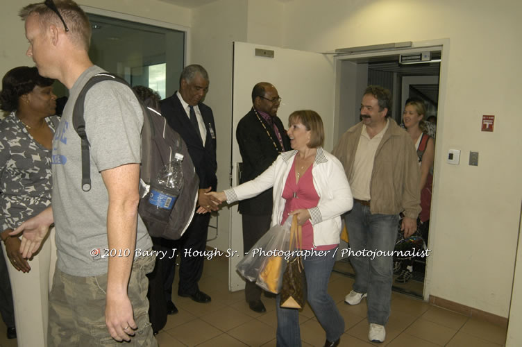 US Airways Inaugurtes New Service from Phoenix Sky Harbor International Airport to Sangster International Airport, Friday, December 18, 2009, Sangster International Airport, Montego Bay, St. James, Jamaica W.I. - Photographs by Net2Market.com - Barry J. Hough Sr, Photographer/Photojournalist - The Negril Travel Guide - Negril's and Jamaica's Number One Concert Photography Web Site with over 40,000 Jamaican Concert photographs Published -  Negril Travel Guide, Negril Jamaica WI - http://www.negriltravelguide.com - info@negriltravelguide.com...!