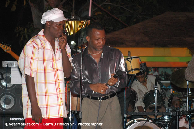 Tarrus Riley, Jimmy Riley, and Dwayne Stephensen - Money Cologne Promotions in association with "British Link Up" presents Summer Jam featuring She's Royal Tarrus Riley & Jimmy Riley - Plus Ras Slick, Sham Dawg, and Whiskey Bagio @ Roots Bamboo, Norman Manley Boulevard, Negril, Jamaica W.I. - Backed up Dean Fraser & The Hurricanne Band - MC Barry G and Rev. BB - July 25, 2007 - Negril Travel Guide.com, Negril Jamaica WI - http://www.negriltravelguide.com - info@negriltravelguide.com...!