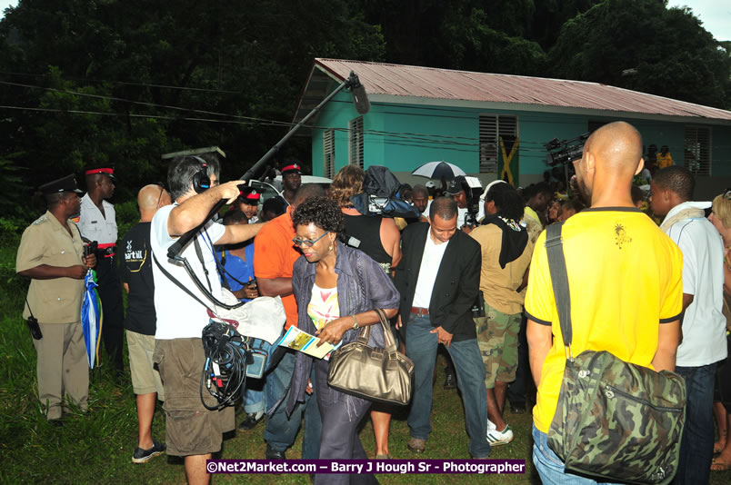 Usain Bolt of Jamaica - The Fastest Man In The World  - Usain Bolt Homecoming Celebrations - Press Conference at the Grand Bahia Principe &amp; Sherwood Content - Waldensia Primary School - Photographs by Net2Market.com - Barry J. Hough Sr. Photojournalist/Photograper - Photographs taken with a Nikon D300 - Negril Travel Guide, Negril Jamaica WI - http://www.negriltravelguide.com - info@negriltravelguide.com...!